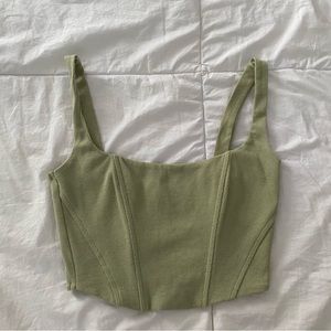 Light green crop shirt size S